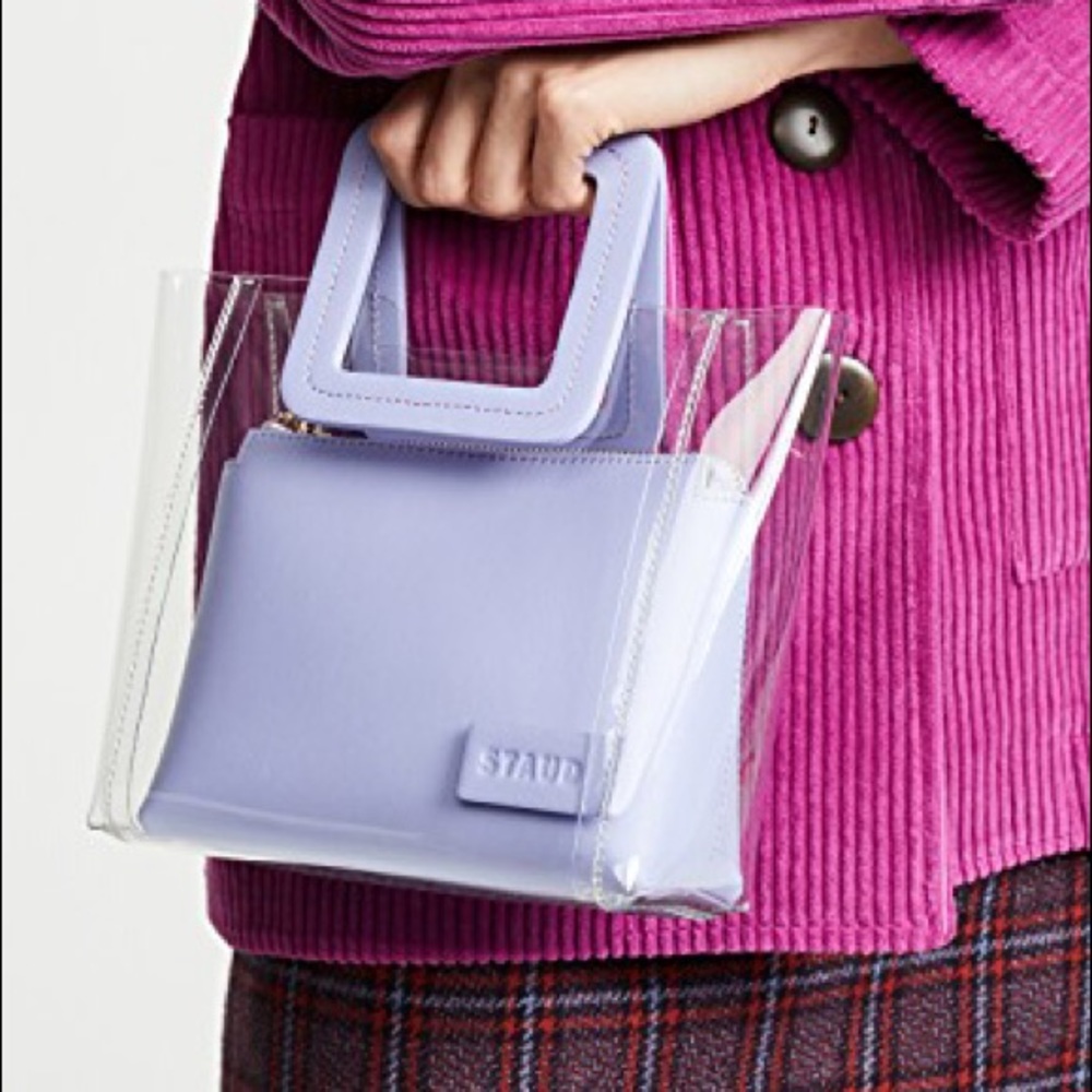 staud mini shirley bag in lavender